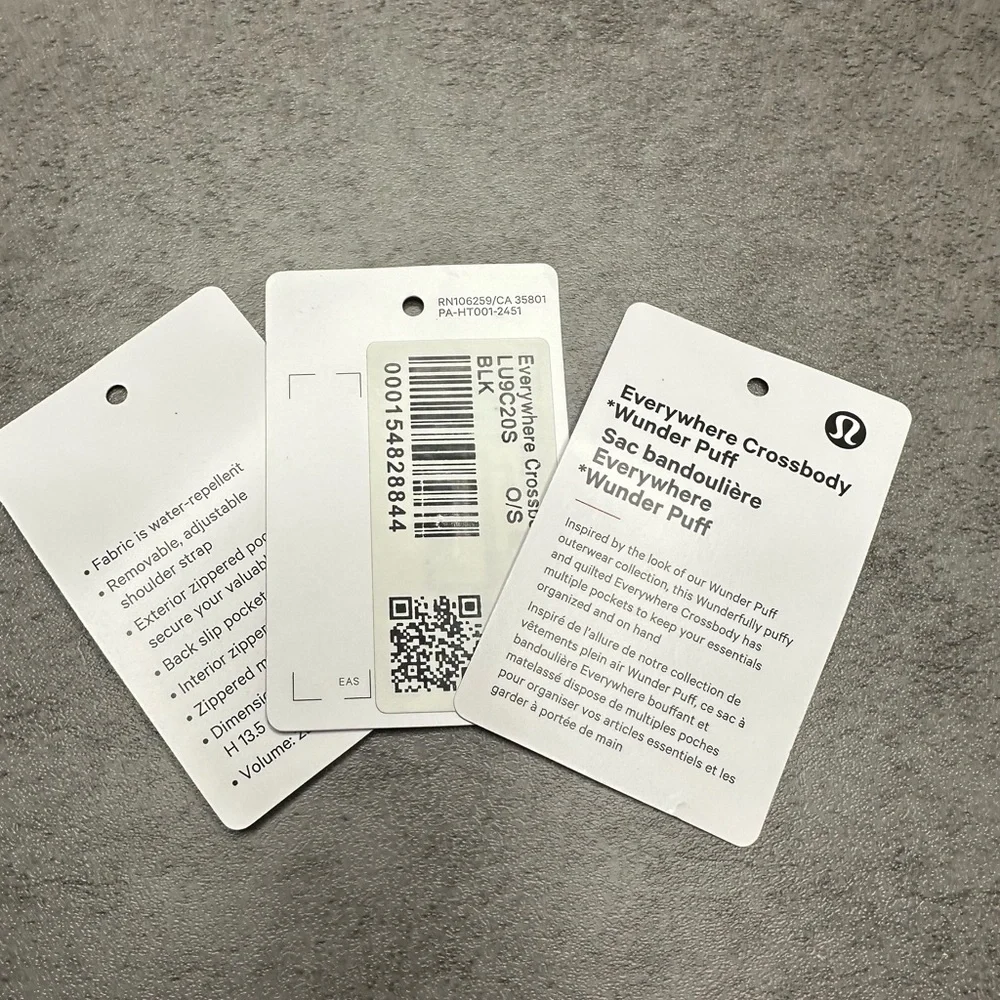 lululemon Everywhere Wunder Puff Crossbody Bag 2L – Black - Picture 7 of 10